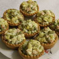 Рецепт Оливье в тарталетках