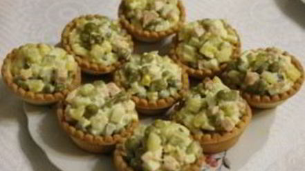 Рецепт оливье в тарталетках