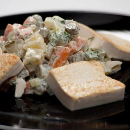 Рецепт Постного салата Оливье