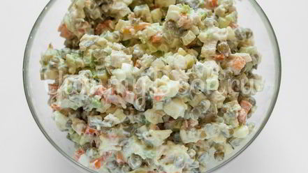 Рецепт салата оливье без майонеза и картофеля