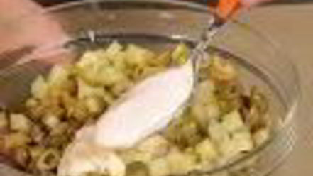 Рецепт салата оливье с острым майонезом