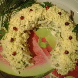 Рецепт Салата Оливье из кальмаров