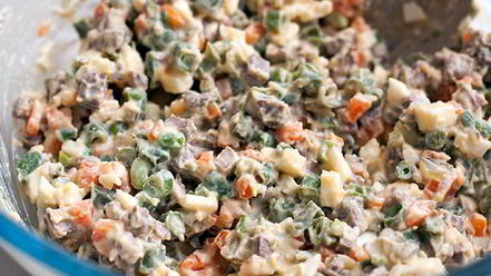 Рецепт салата оливье по дюкану