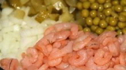 Рецепт салата оливье с икрой