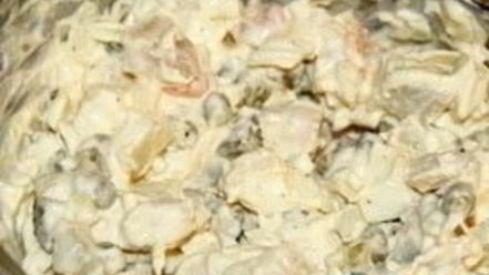 Рецепт салата оливье с икрой