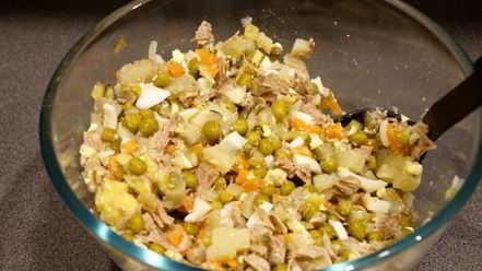 Рецепт салата оливье с индейкой