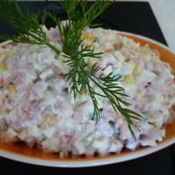 Рецепт Салата Оливье с копченой колбасой