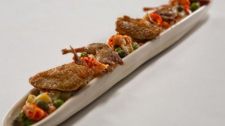 Рецепт салата оливье с раковыми шейками