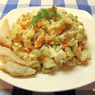 Рецепт Салата Оливье с рыбой