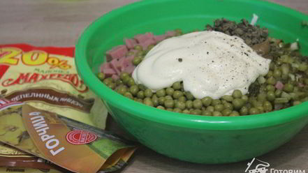 Рецепт салата оливье с ветчиной