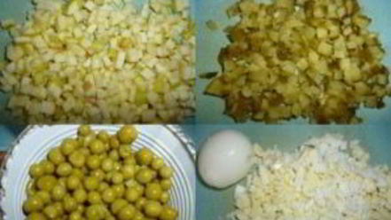 Рецепт салата оливье с яблоками