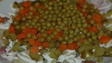 Рецепт салата оливье со сметаной