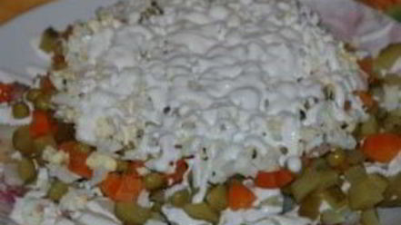 Рецепт салата оливье со сметаной