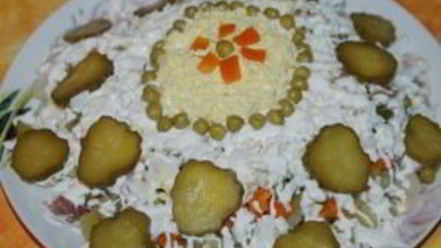 Рецепт салата оливье со сметаной