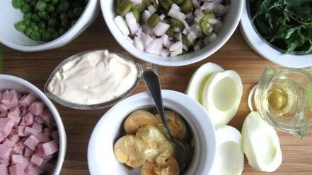 Рецепт салата-рулета оливье