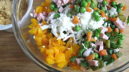 Рецепт салата-рулета оливье