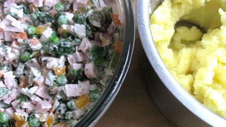 Рецепт салата-рулета оливье