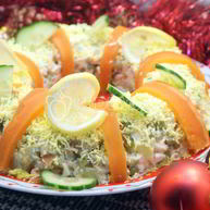 Рецепт Салата с курицей Праздничное оливье