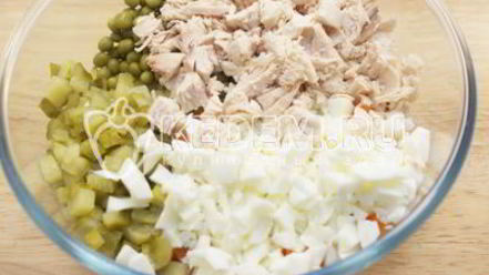 Рецепт салата с курицей праздничное оливье