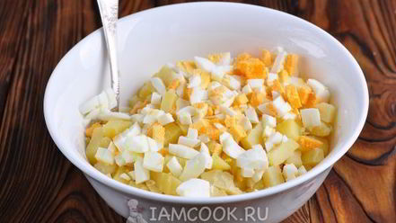 Рецепт салата-закуски оливье в ветчине