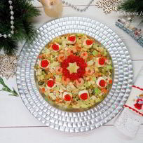 Современный оливье с авокадо