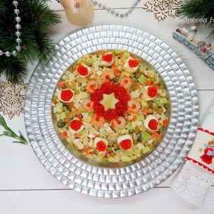 Рецепт Современного оливье с авокадо