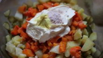 Рецепт вегетарианского оливье