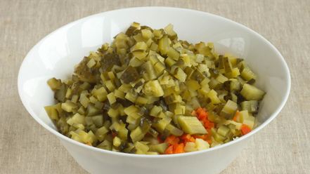 Рецепт вегетарианского салата оливье