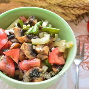 Рецепт Постного салата с шампиньонами