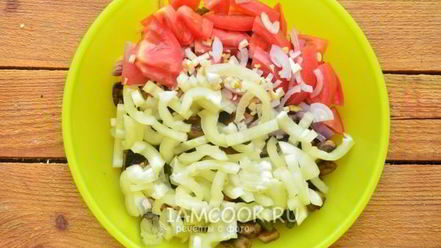 Рецепт постного салата с шампиньонами