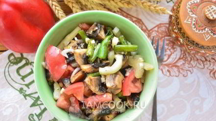 Рецепт постного салата с шампиньонами