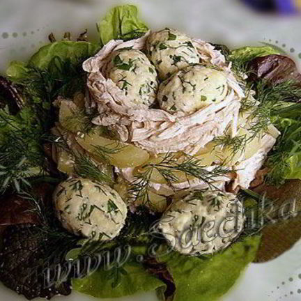 Рецепт Салата Гнездо глухаря