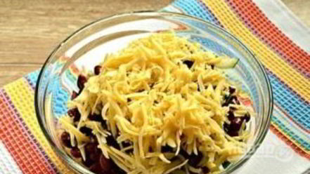 Рецепт салата из курицы и фасоли