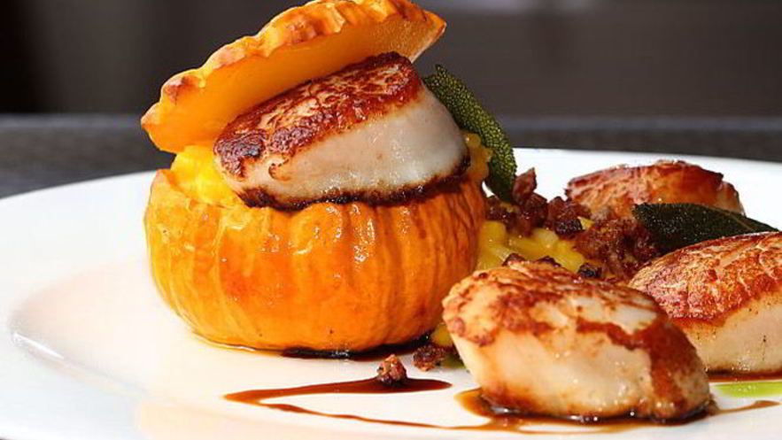 Рецепт салата из морских гребешков