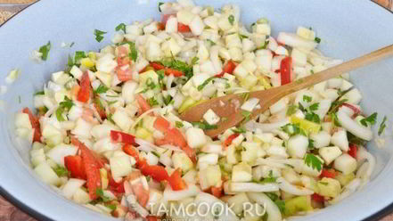 Рецепт салата из патиссонов на зиму