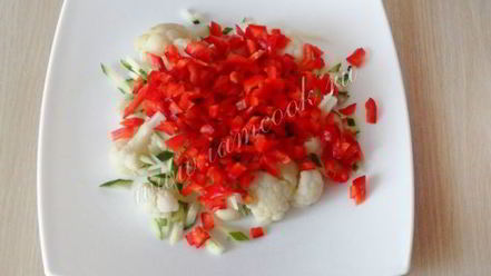 Рецепт салата из цветной капусты с яблоками