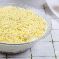 Мимоза без моркови и картошки