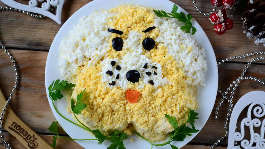 Рецепт мимозы на год собаки