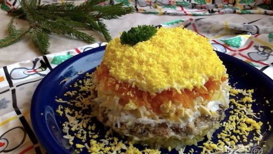 Рецепт мимозы с картошкой