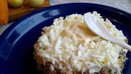 Рецепт мимозы с картошкой