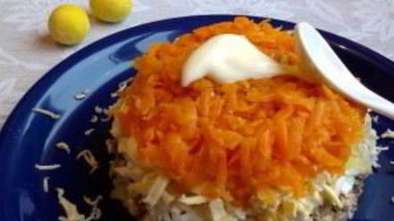 Рецепт мимозы с картошкой