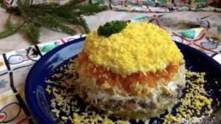 Рецепт мимозы с картошкой