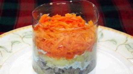 Рецепт мимозы с консервой