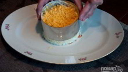 Рецепт мимозы с крабовыми палочками и яблоком