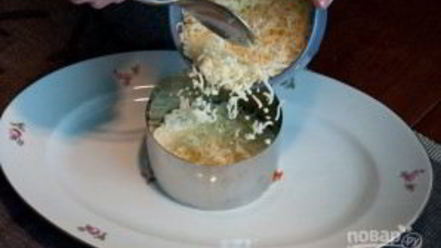 Рецепт мимозы с крабовыми палочками и яблоком