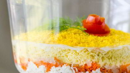 Рецепт Мимозы с тунцом