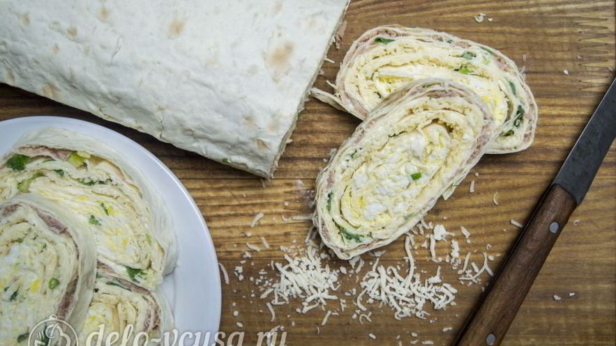 Рецепт рулета из лаваша мимоза