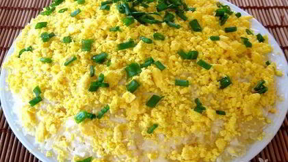 Рецепт Рыбного салата Мимоза