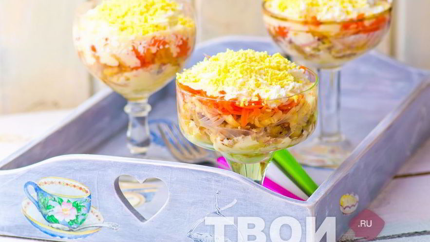 Рецепт салата мимоза из консервов