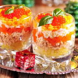 Рецепт Салата Мимоза новогодний